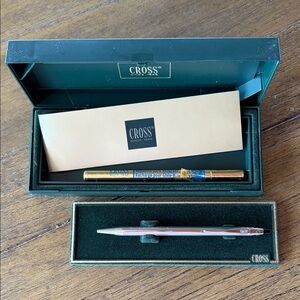 Vintage Cross Silver Pen in Original Box - Works, Never Used 3502